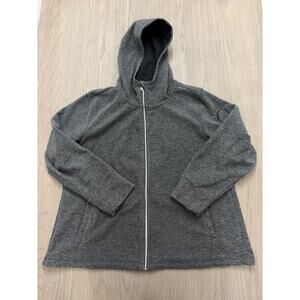 Calvin Klein Performance Gray Zip Hoodie Women’s 2X Logo Sleeve Full Zip Jacket